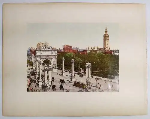 Foto: New York City - South Street and Brooklyn Bridge / The Naval Arch. Detroit