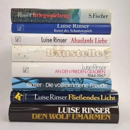 8 Bücher Luise Rinser: Den Wolf umarmen; Fließendes Licht; Baustelle; Abaelard..