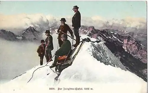 AK Der Jungfrau Gipfel ca. 1917, gebraucht, gut