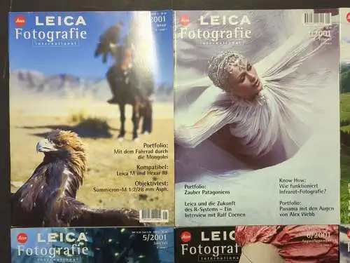 8 Hefte Leica Fotografie International 1-8/2001, Zeitschrift, Magazin, Foto