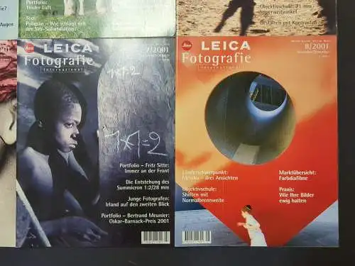 8 Hefte Leica Fotografie International 1-8/2001, Zeitschrift, Magazin, Foto