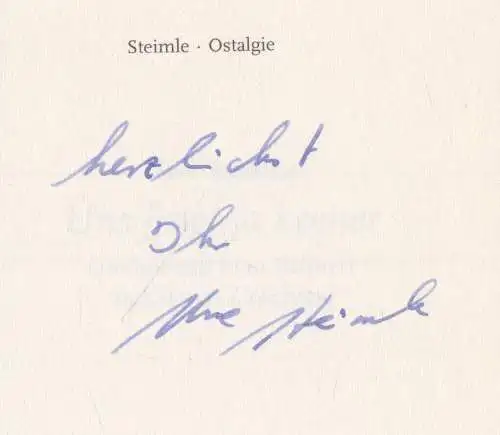 Buch: Uns fragt ja keener, Steimle, Uwe. 1999, Eulenspiegel, signiert