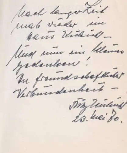 Buch: Eine kleine Melodie, Kukuk, Fritz, ca. 1970, Gedichte, Band 4, signiert