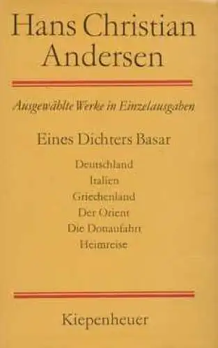 Buch: Eines Dichters Basar, Andersen, Hans Christian. 1984, gebraucht, gut