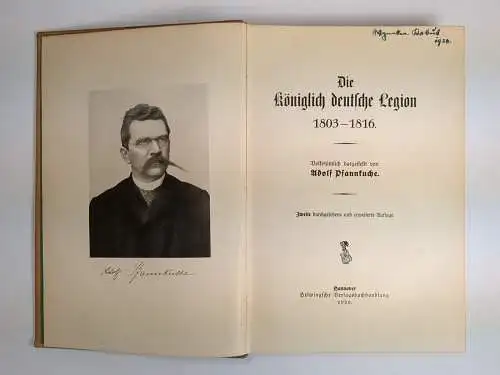 Buch: Die Königlich Deutsche Legion 1803-1816, Adolf Pfannkuche, 1926, Helwing