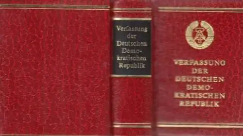 Buch: Verfassung der Deutschen Demokratischen Republik. 1975, gebraucht, gut