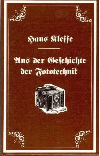 Buch: Aus der Geschichte der Fototechnik, Kleffe, Hans. 1983, VEB Fotokinoverlag