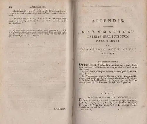 Buch: Institutiones Grammaticae Latinae. Ruddimanni, Thomae, 1823, Hartmann