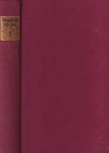 Buch: Novellen 1875 -1881, Maupassant, Guy de. 1984, Aufbau Verlag, Band 1