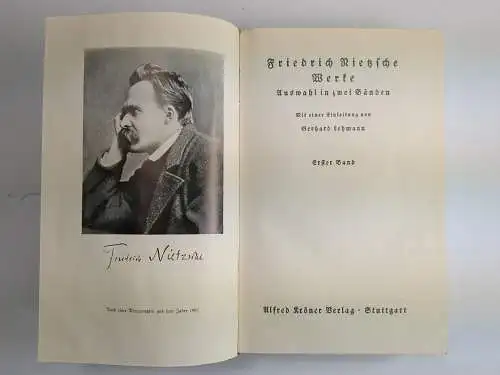 Buch: Friedrich Nietzsche - Werke in zwei Bänden, Alfred Kröner Verlag, 2 Bände