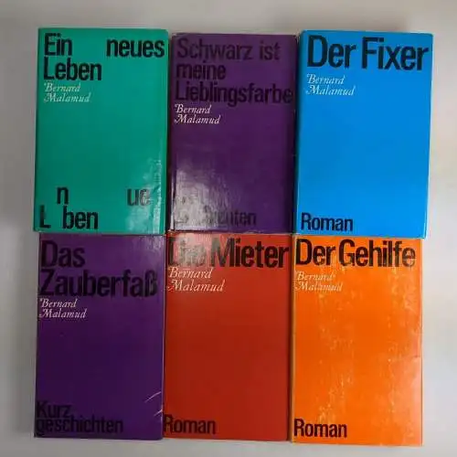 6 Bücher Bernard Malamud, Verlag Volk & Welt, Schwart, Fixer, Mieter, Gehilfe ..