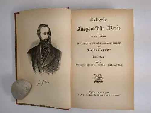 Buch: Friedrich Hebbel - Ausgewählte Werke in sechs Bänden, Cotta, 6 in 3 Bänden