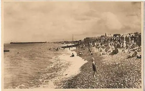 AK Dieppe. La Plage. ca. 1915, gebraucht, gut