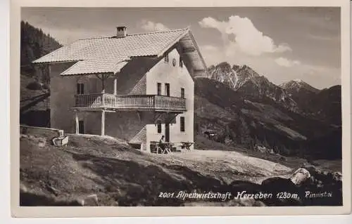 AK Alpenwirtschaft Herzeben, Pinnistal, ca. 1938, gelaufen, gebraucht, gut