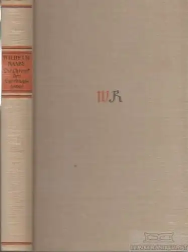 Buch: Die Chronik der Sperlingsgasse, Raabe, Wilhelm. 1931, gebraucht, gut