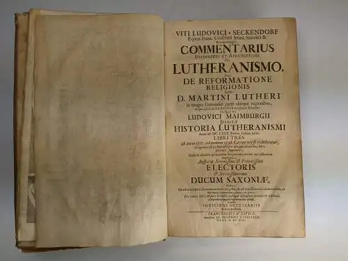 Buch: Historia Lutheranismi, Seckendorf, Veit Ludwig von, 1692, Gleditsch