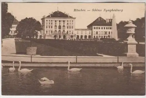 AK München - Schloss Nymphenburg, 1922, Ottmar Zieher, ungelaufen, gebraucht gut