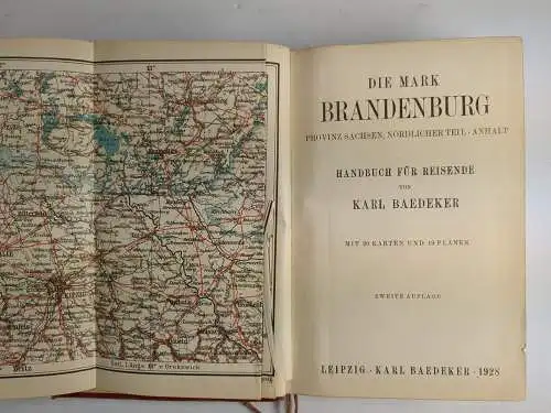 Buch: Die Mark Brandenburg - Provinz Sachsen Nördlicher Teil Anhalt, Baedeker