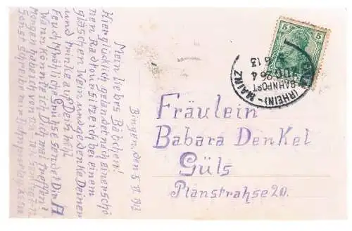 AK Hübsches junges Fräulein, Postkarte. Fotokarte, 1913, gebraucht, gut