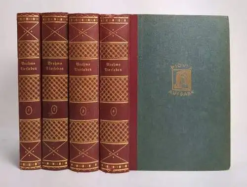 Buch: Brehms Tierleben, Brehm, Alfred Edmund. 4 Bände, Diovis, 1926, Schlüter