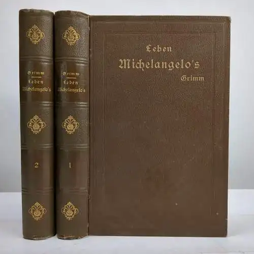 Buch: Leben Michelangelo's, Herman Grimm, 1897, Wilhelm Hertz, 2 Bände