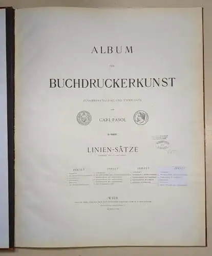 Buch: Album für Buchdruckerkunst, 4 Lieferungen, Carl Fasol, 1870, Waldheim