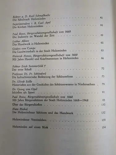 Buch: 300 Jahre Bürger- und Schützengeschichte der Stadt Holzminden 1668-1968