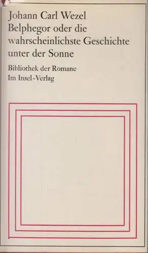 Buch: Belphegor, Wezel, Johann Carl, 1965, Insel Verlag, gebraucht, gut