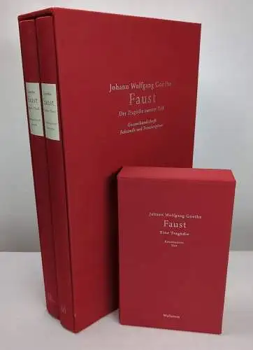 Buch: Faust Edition, Goethe, Wallstein, 3 Bände, 2018, Faksimile, Transkription