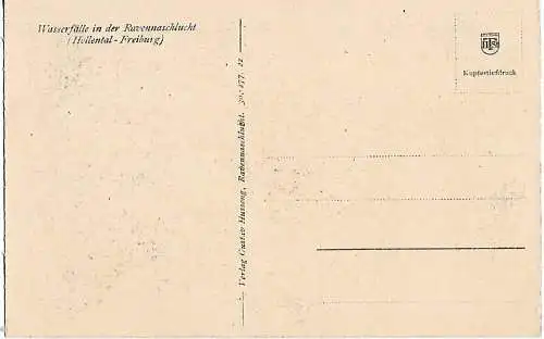 AK Ravennawasserfall. ca. 1926, Postkarte. Ca. 1926, Verlag Gustav Hussong