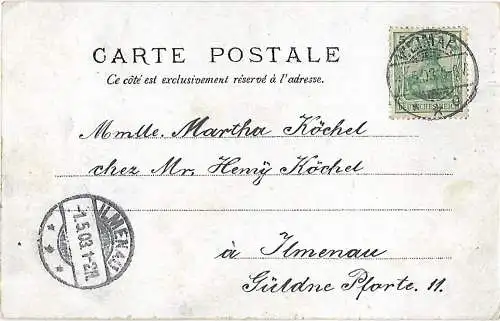 AK Paris. ca. 1903, Postkarte. Ca. 1903, gebraucht, gut