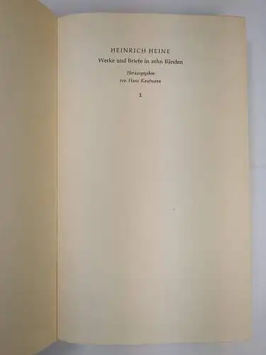 Buch: Werke und Briefe, Heine, Heinrich. 10 Bände, 1961, Aufbau Verlag