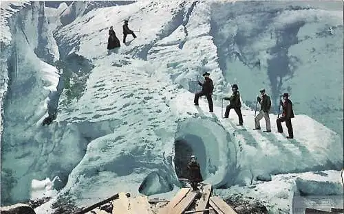 AK Eisgrotte im Eigergletscher. ca. 1906, Postkarte. Serien Nr, ca. 1906