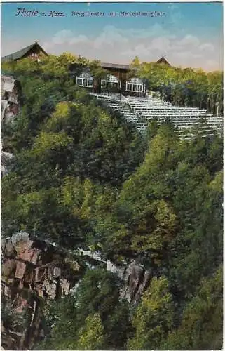 AK Thale a. Harz. Bergtheater am Hexentanzplatz. ca. 1918, Postkarte. Serien Nr