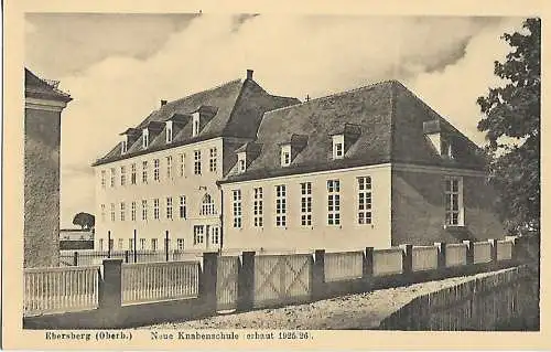 AK Ebersberg. Neue Knabenschule. ca. 1925, Postkarte. Ca. 1925, gebraucht, gut