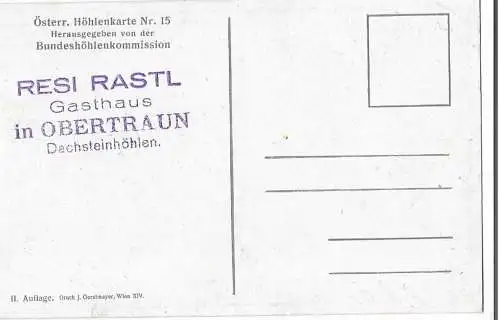 AK Dachstein Rieseneishöhle bei Obertraun. Der Tristandom. ca. 1925, Postkarte