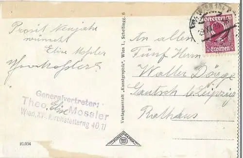 AK Wien I Opernring. ca. 1928, Postkarte. Ca. 1928, Verlagsanstalt Kunstgraphik