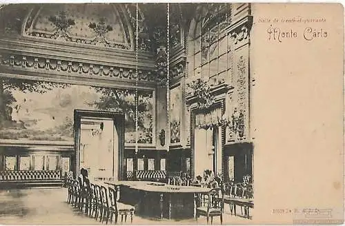 AK Salle de trente et quarante Monte Carlo. ca. 1925, Postkarte. Serien Nr