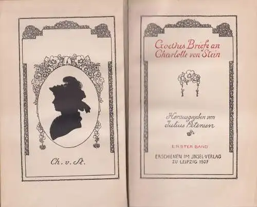 4 Bücher Goethes Briefe an Marianne von Willemer & Charlotte von Stein, Insel