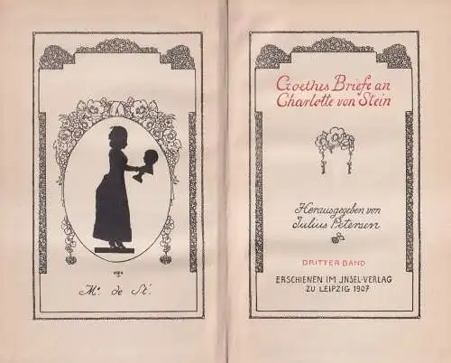 4 Bücher Goethes Briefe an Marianne von Willemer & Charlotte von Stein, Insel