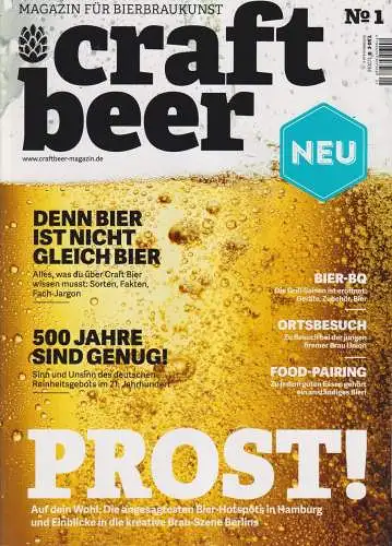 Craftbeer No. 1 - 1/2016, Magazin für Braukunst, Schack / Georgiev, Falkmedia