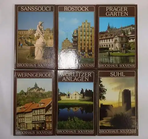 34 Bücher Brockhaus Souvenir: Prag, Rostock, Suhl, Bautzen, Berlin, Dessau ...