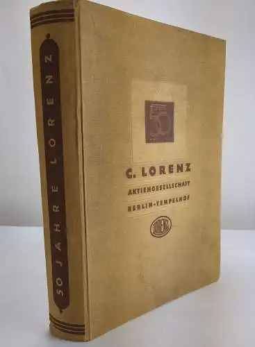 Buch: 50 Jahre Lorenz, Feyerabend, E. u.a., 1930, 1880-1930. Festschrift