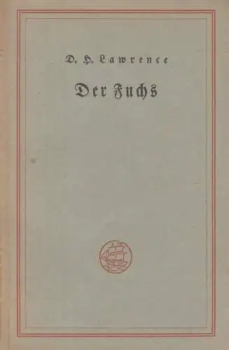 Insel-Bücherei 384, Der Fuchs, Lawrence, D.H., 1948, Insel Verlag, gebraucht gut