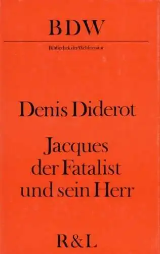 Buch: Jacques der Fatalist und sein Herr, Diderot, Denis. 1981, gebraucht, gut