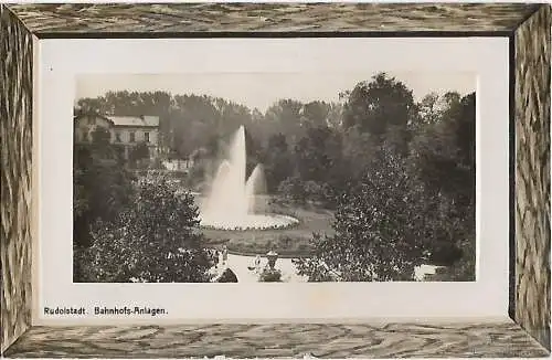 AK Rudolstadt. Bahnhofs Anlagen. ca. 1911, Postkarte. Ca. 1911, gebraucht, gut