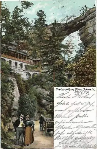 AK Prebischthor. Böhm. Schweiz. ca. 1904, Postkarte. Ca. 1904, gebraucht, gut