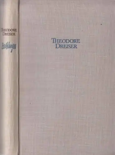 Buch: Erzählungen, Dreiser, Theodore. 1960, Aufbau-Verlag, gebraucht, gut