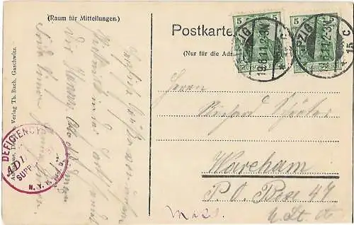 AK Gruss aus Prödel. ca. 1911, Postkarte. Ca. 1911, Verlag Th. Bach