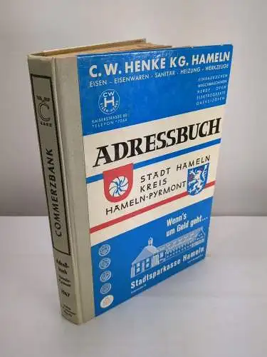 Buch: Adressbuch Stadt Hameln. Kreis Hameln-Pyrmont 1967, C. W. Niemeyer